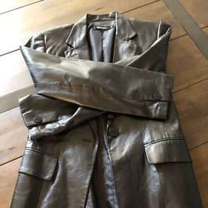 DKNY soft black leather